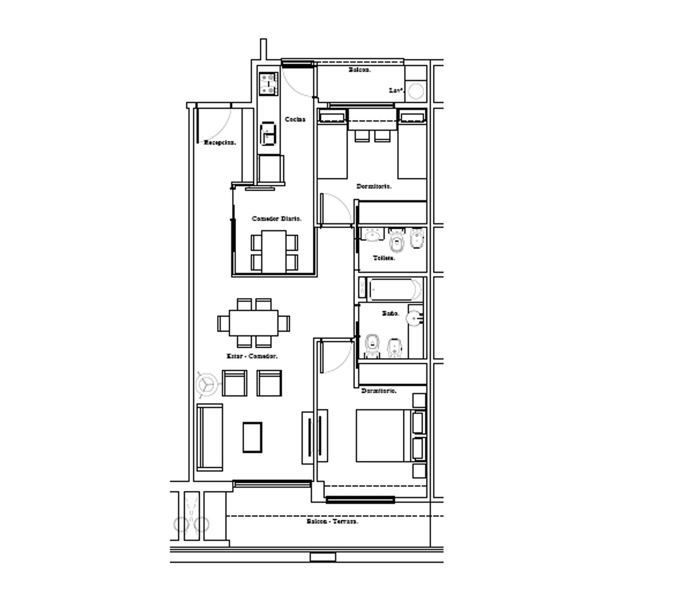 3 AMBIENTES CON 2 BALCONES Y PATIO CON PARRILLA , COCHERA ,SUM YTERRAZASEXC UBICACION Y ESTADO - 18