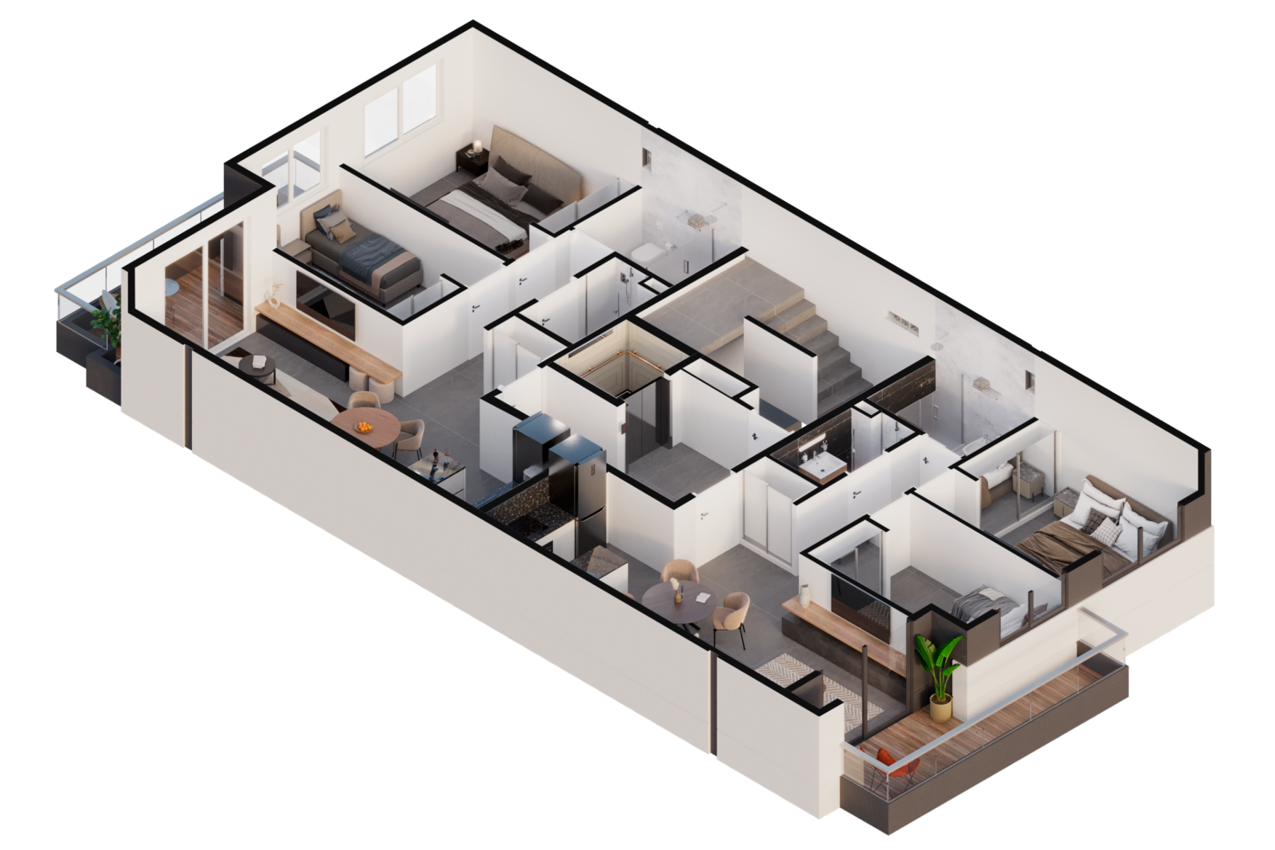 SEMIPISOS 3 AMBIENTES , AMPLIOS BALCONES , DOS HABITACIONESYDOSBAÑOS,OPCION DE TERCER HAB EN UNIDADES EN DUPLEX