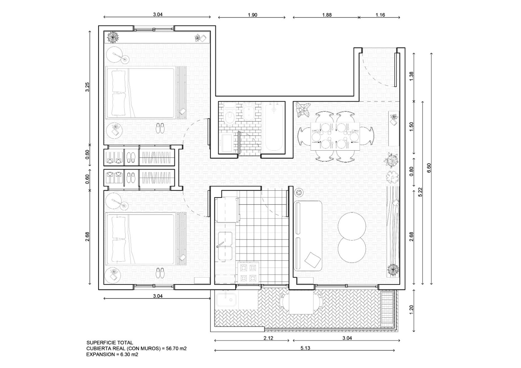 VENTA DEPARTAMENTO 3 AMB AL FRENTE CON COCHERA - 1