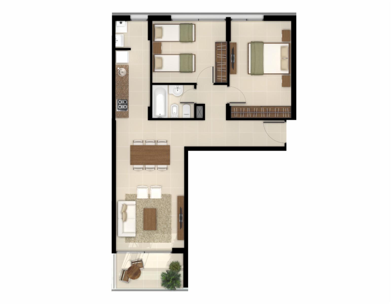 DEPARTAMENTOS 2 DORMITORIOS. CALIDAD PREMIUM. FUNDAR. SILENE II. ENTREGA DICIEMBRE 2018 — foto 9