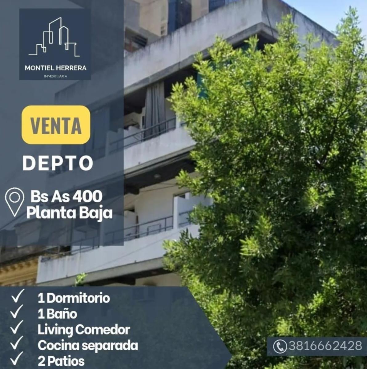 DEPARTAMENTO 1 DORMITORIO PB C/ PATIO - BARRIO SUR