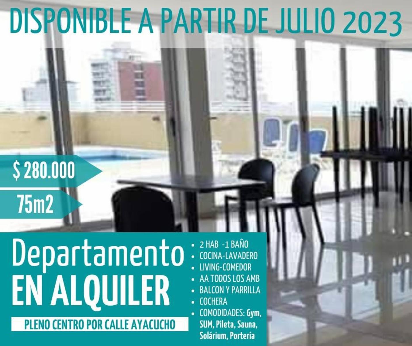 Departamento Céntrico en alquiler