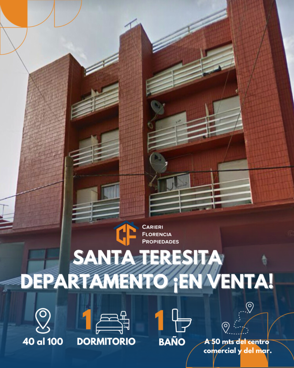 Departamento 2 amb, en venta, zona Santa Teresita a 50mts de la playa