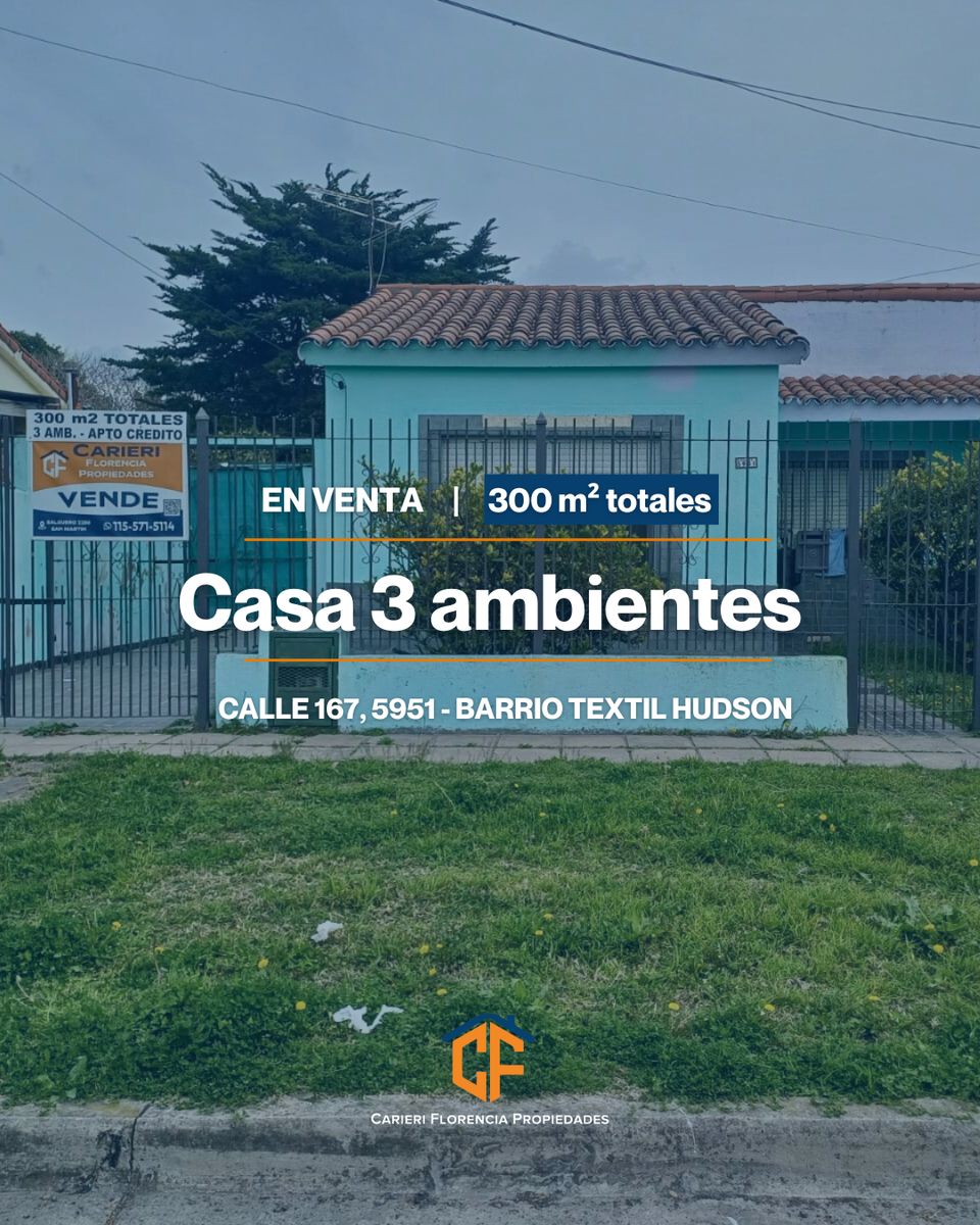 VENTA DE CASA 3 AMBIENTES CON AMPLIO PATIO Y LAVADERO