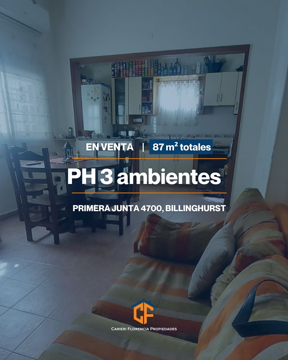 VENTA DE PH 3 AMBIENTES CON TERRAZA EN BILLINGHURST