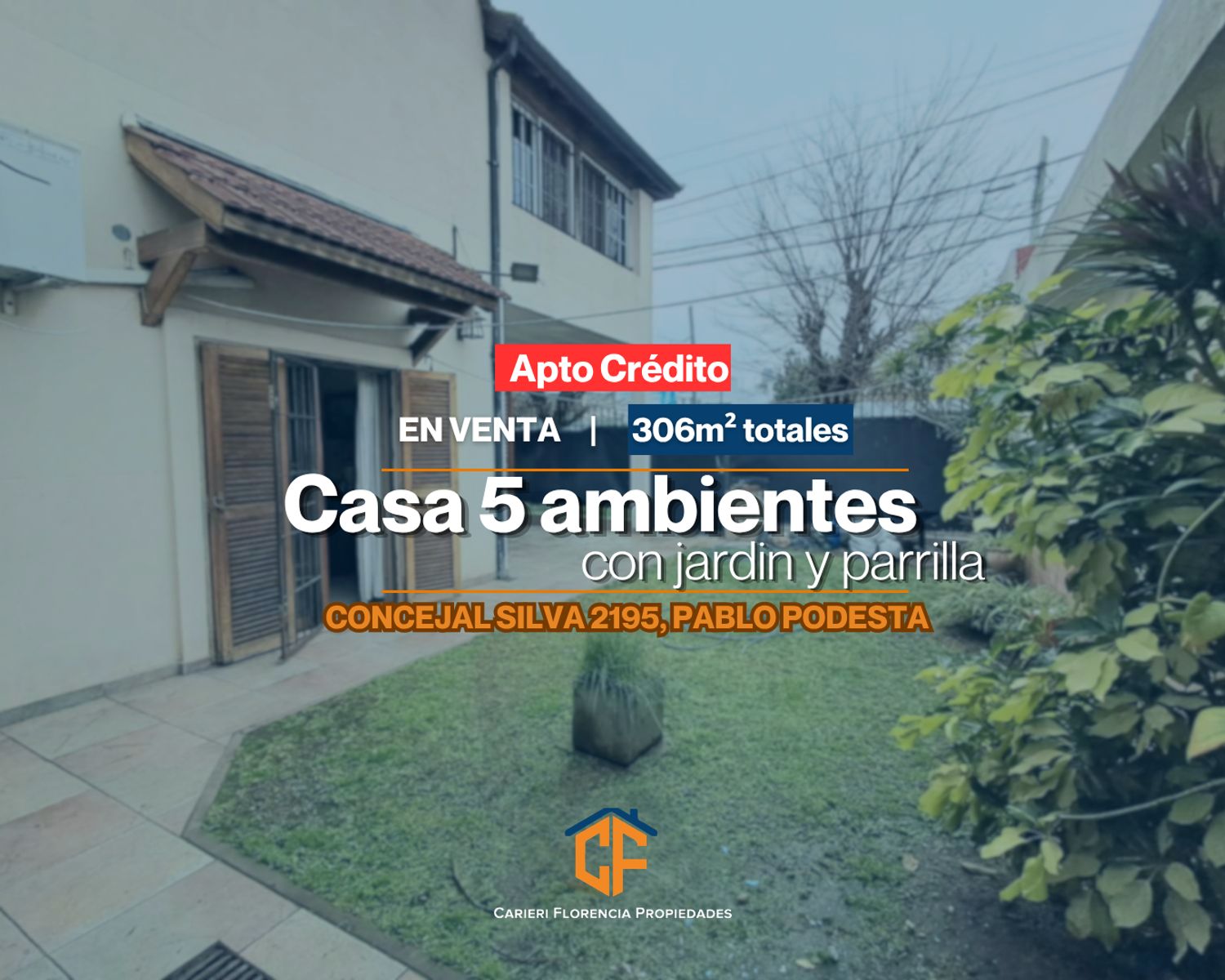 IMPORTANTE CASA 5 AMBIENTES EN VENTA CON JARDIN Y PARRILLA EN PABLO PODESTA - 1
