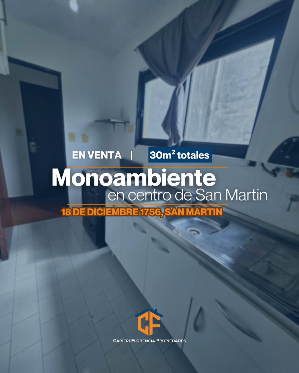 MONOAMBIENTE EN VENTA CON COCINA INDEPENDIENTE EN CENTRO DE SAN MARTIN - 1