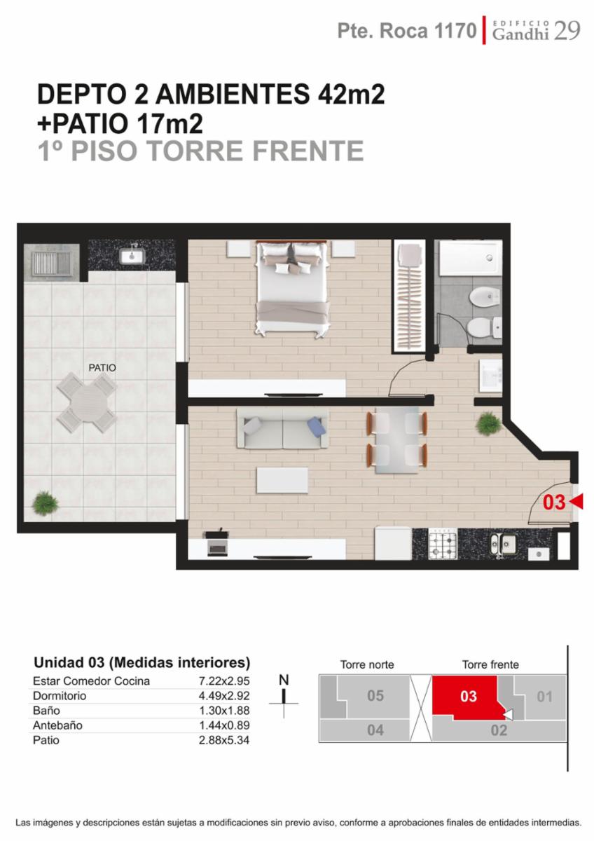 Rosario: Pte. Roca 1170 - Terrazas exclusivas en piso 9 de 27m2,SantaFe, Argentina — foto 9
