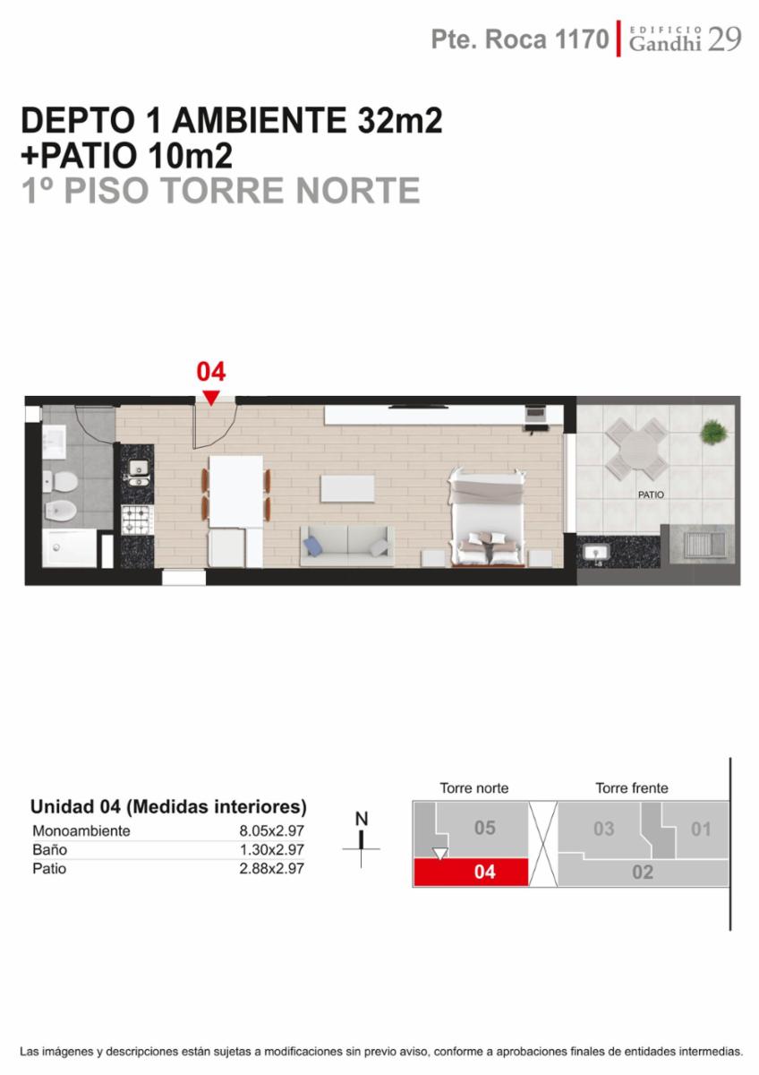 Rosario: Pte. Roca 1170 - Terrazas exclusivas en piso 9 de 27m2,SantaFe, Argentina — foto 10