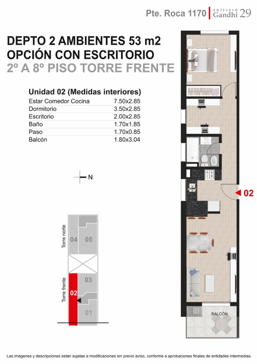 Rosario: Pte. Roca 1170 - Terrazas exclusivas en piso 9 de 27m2,SantaFe, Argentina — foto 12