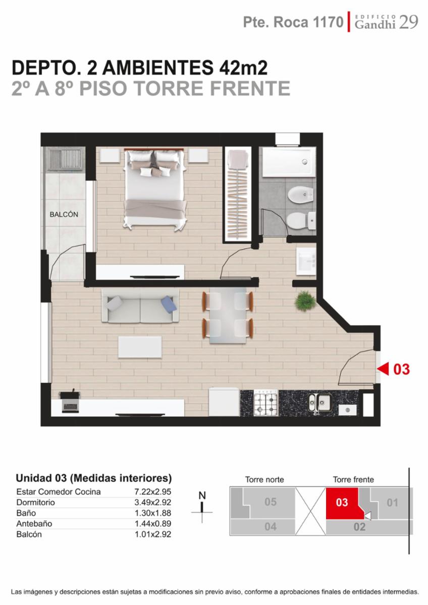Rosario: Pte. Roca 1170 - Terrazas exclusivas en piso 9 de 27m2,SantaFe, Argentina — foto 14