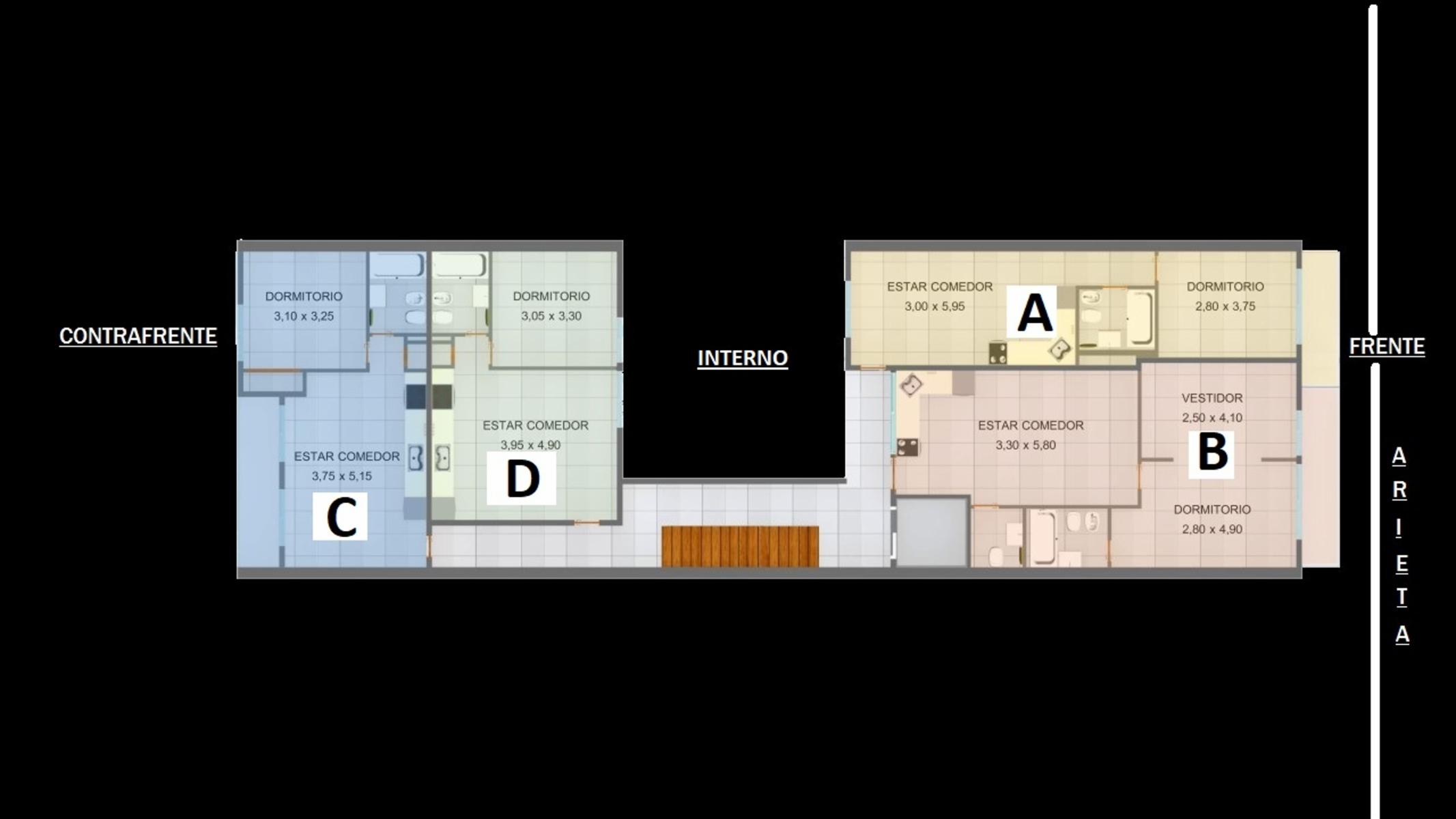 Departamento tres ambientes a estrenar en el centro de San Justo