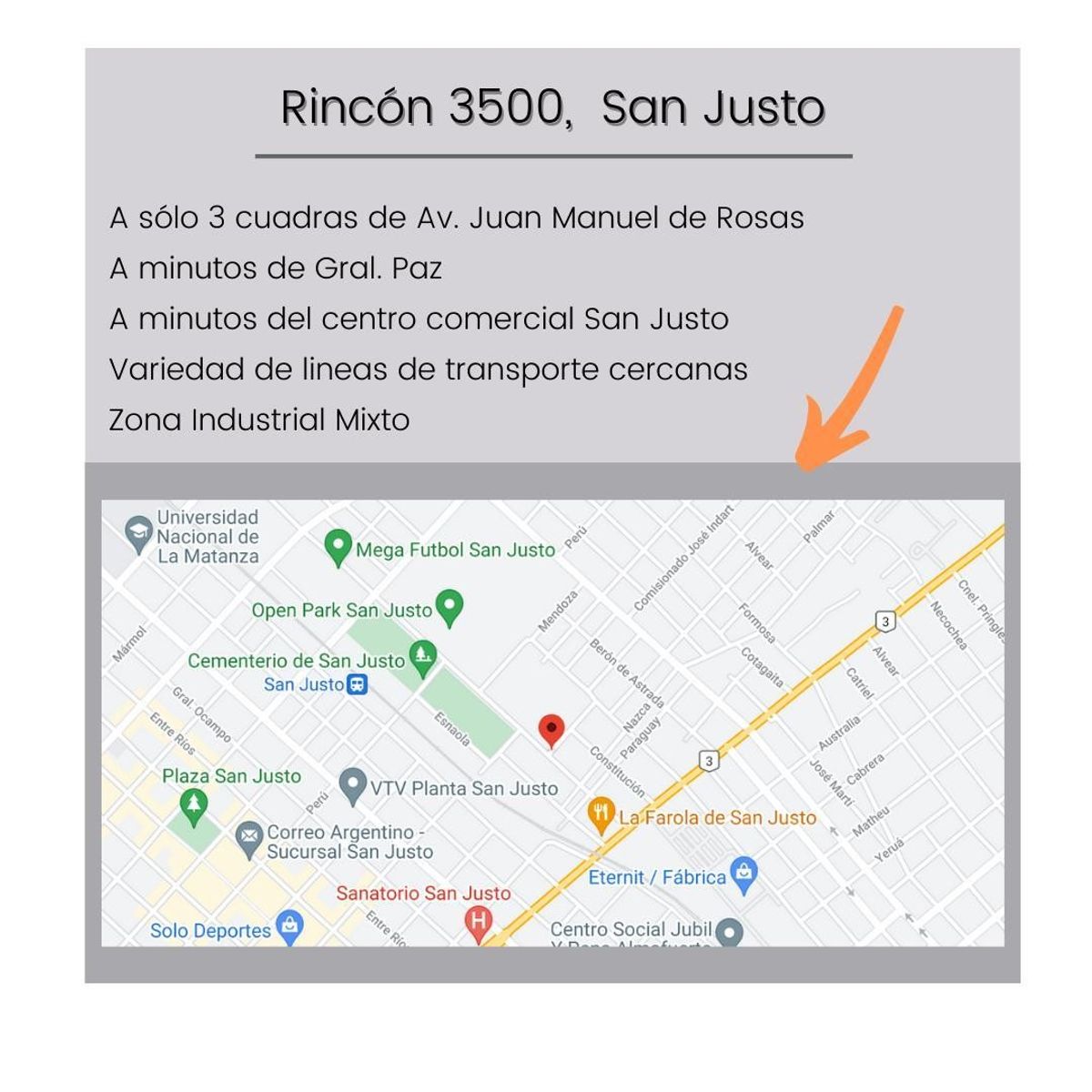 Lote de 450 m² Zona Mixto Industrial con Construccion