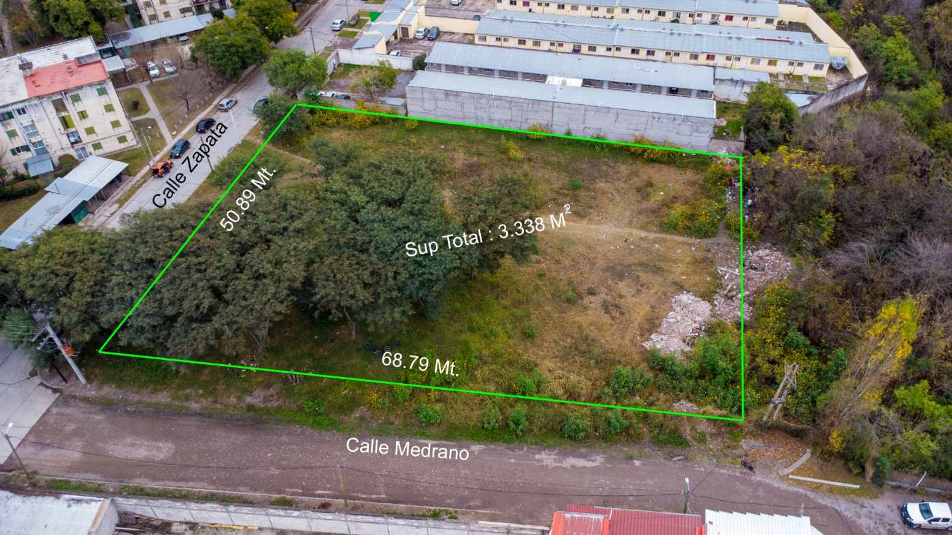 TERRENO VENTA ESQUINA ZONA SUR APTO GALPON 3384M2 - 12