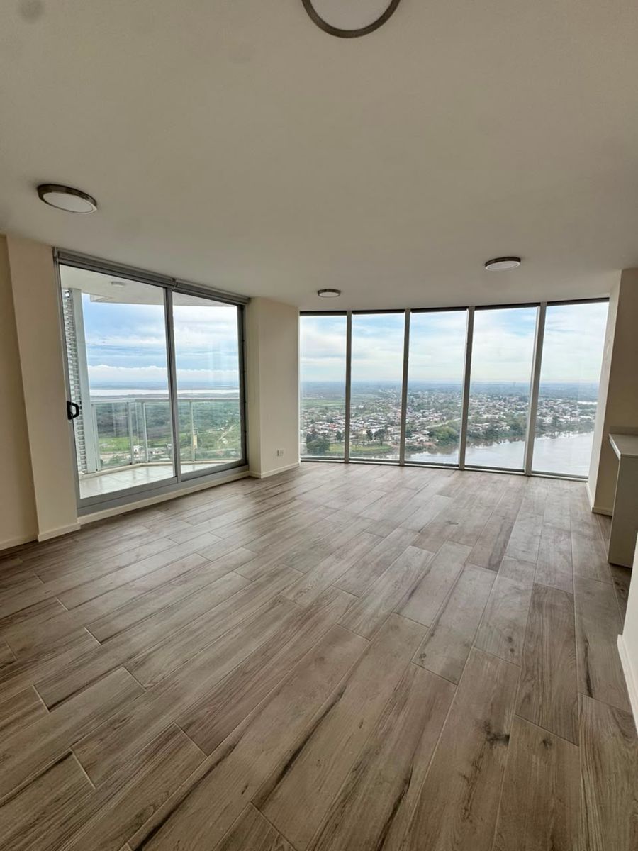 Se ALQUILA excepcional semipiso de categoría en Amarras Center - Torre IV, 2 dormitorios + cochera. - 20