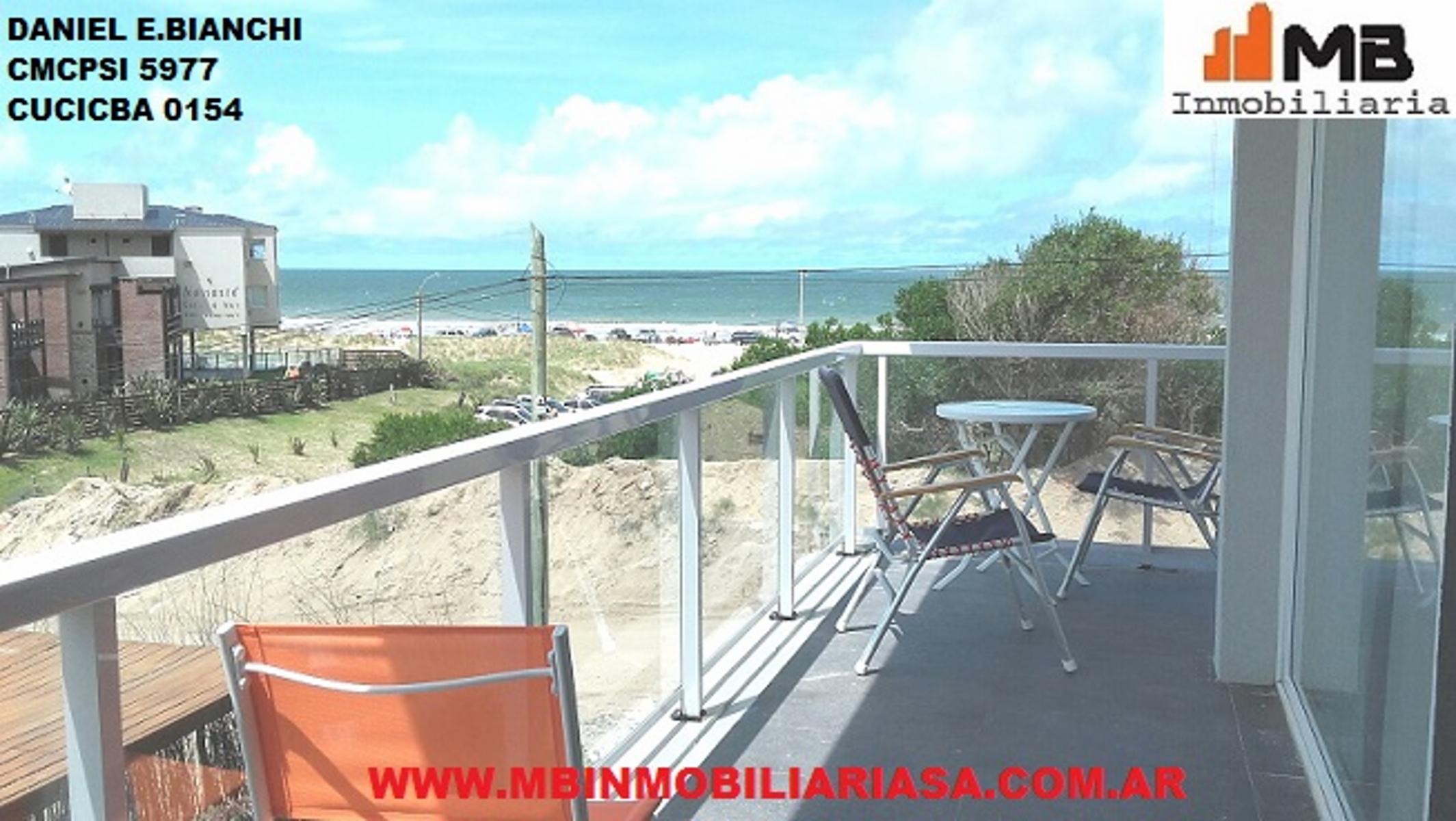 Villa Gesell venta 3 amb.c/balcón y cochera frente al mar en Medanos del Sur 1°P. — foto 3
