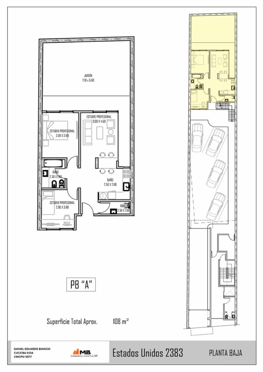 San Cristobal Venta Departamento 3 ambientes con jardin , EEUU AL 2300 PB.