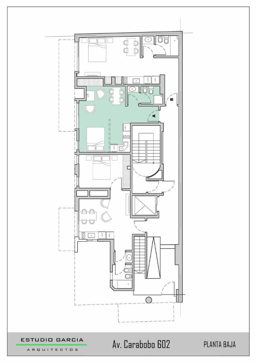PARQUE CHACABUCO VENTA ESTUDIO PROFESIONAL AL FRENTE, CARABOBO AL 600 PB°B.