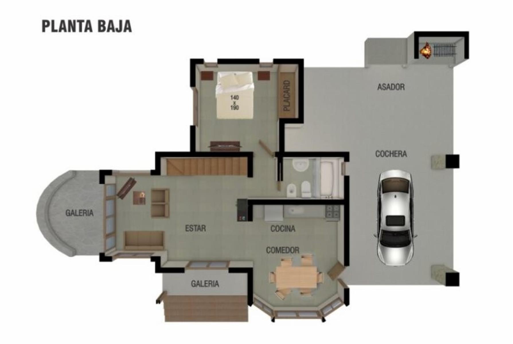Country CHUMAMAYA, casa Duetto de Molles, 102 m2 constr. s/lote 1000 m2 — foto 6