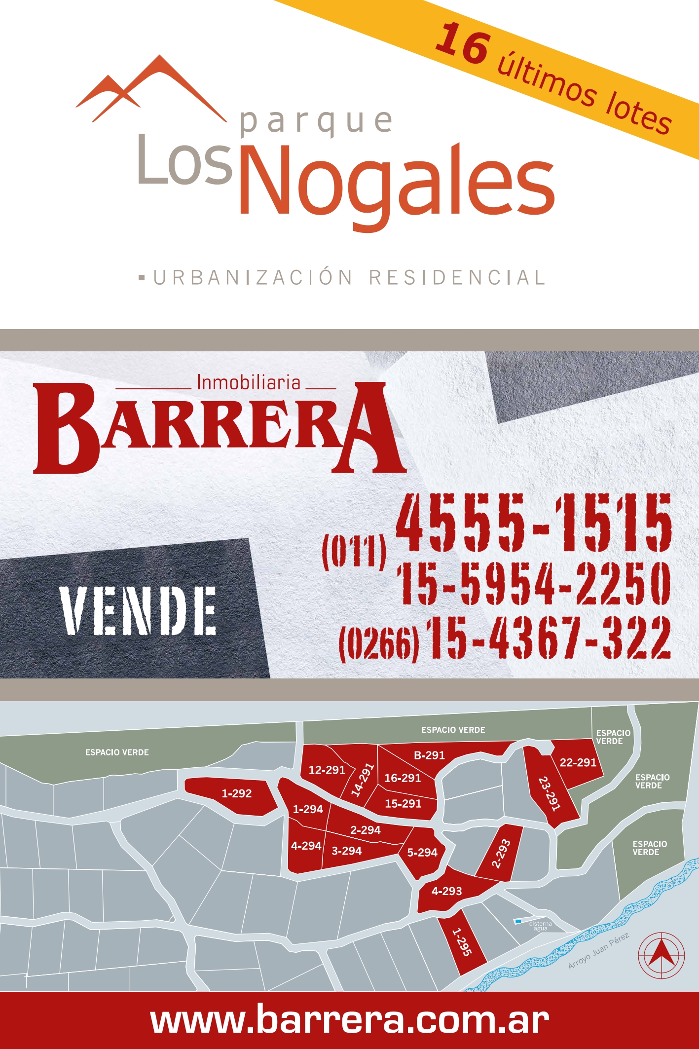 Últimos lotes en venta en Barrio Los Nogales. Los precios van desde los U$S 35.000 a U$S 70.000. Contactar para más información. — foto 2