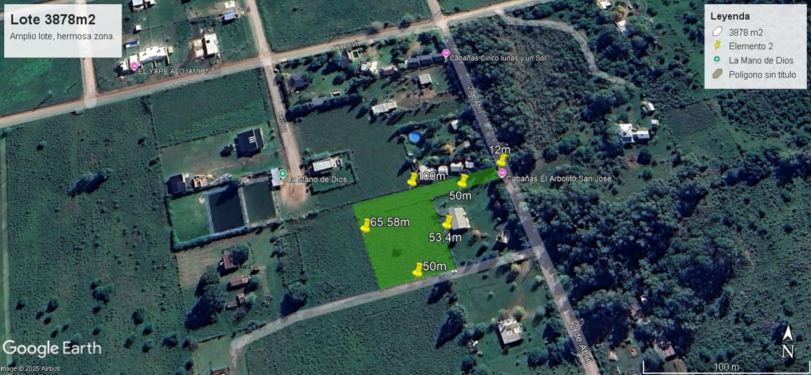 Excelente lote de 50 x53 + servidumbre de paso de 10x 100mts, venta o permuta.
