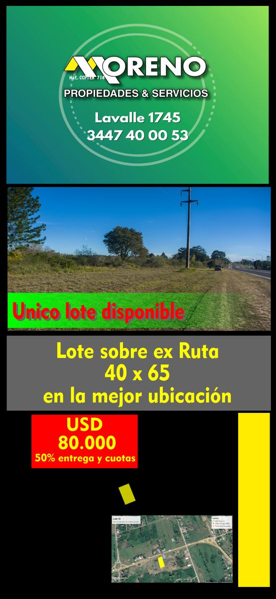 AMPLIO LOTE SOBRE EX RUTA 26 - 1