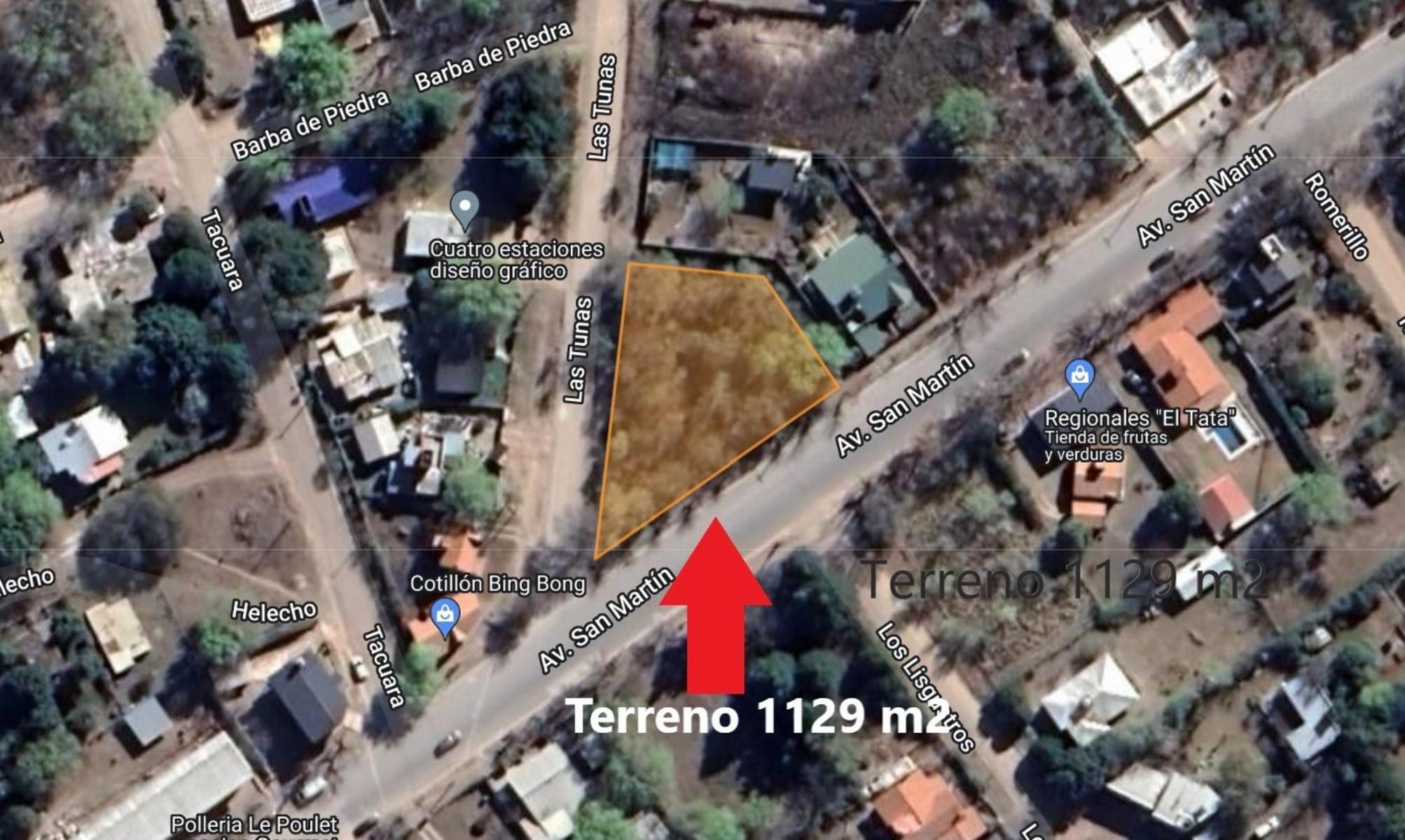 Terreno Escritura 1129 m2 Av San Martín Villa Giardino Córdoba