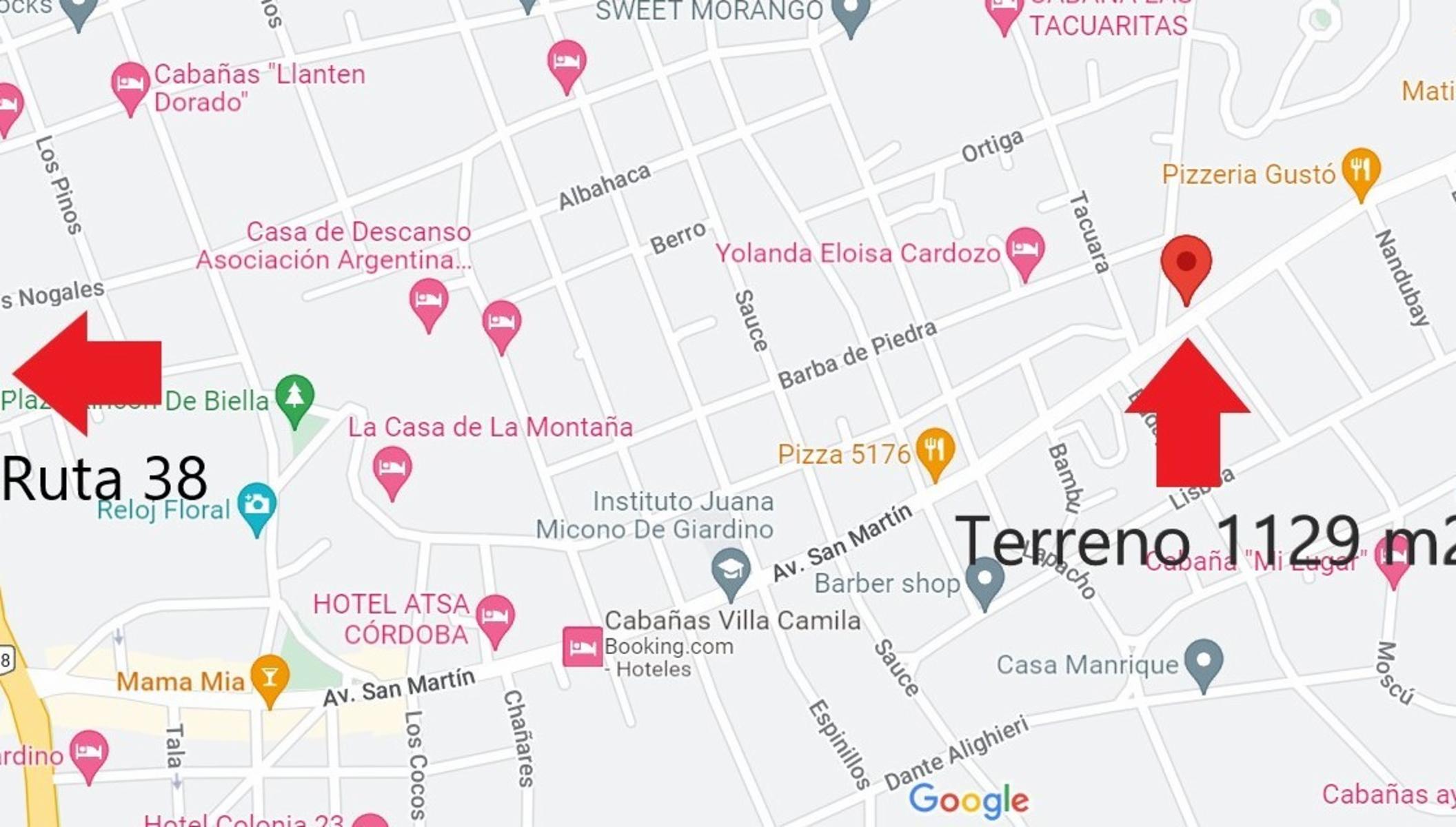 Terreno Escritura 1129 m2 Av San Martín Villa Giardino Córdoba — foto 2