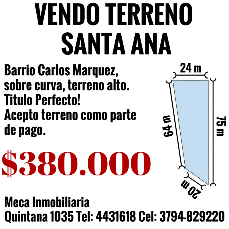 VENDO TERRENO SANTA ANA - 1