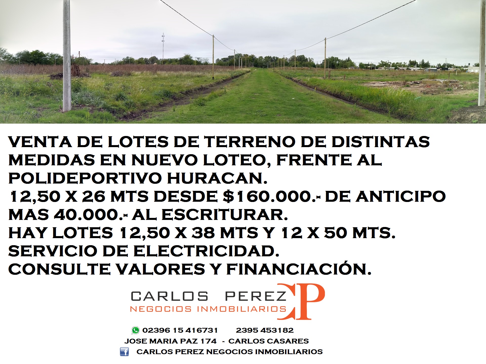 VENTA DE LOTES, EN NUEVO LOTEO, POLIDEPORTIVO HURACAN - 2