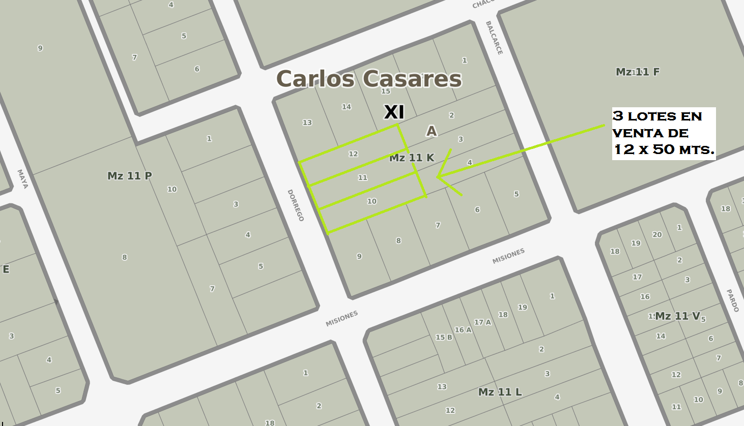 VENTA DE TERRENOS 12 X 50 EN DORREGO ENTRE MISIONES Y CHACO - 5