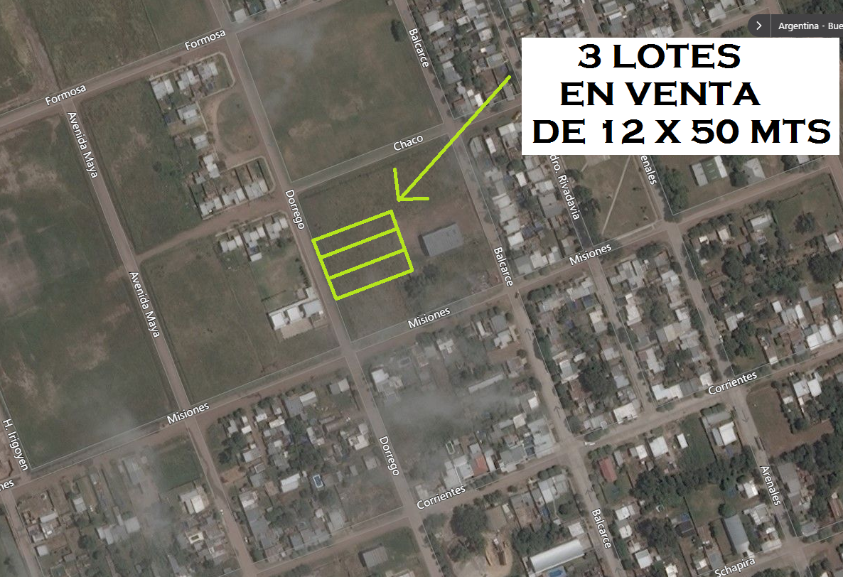 VENTA DE TERRENOS 12 X 50 EN DORREGO ENTRE MISIONES Y CHACO - 6