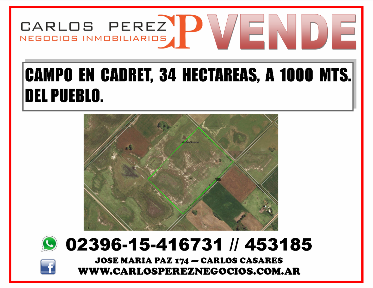 VENTA DE CAMO 34 HECTAREAS EN CADRET - 1