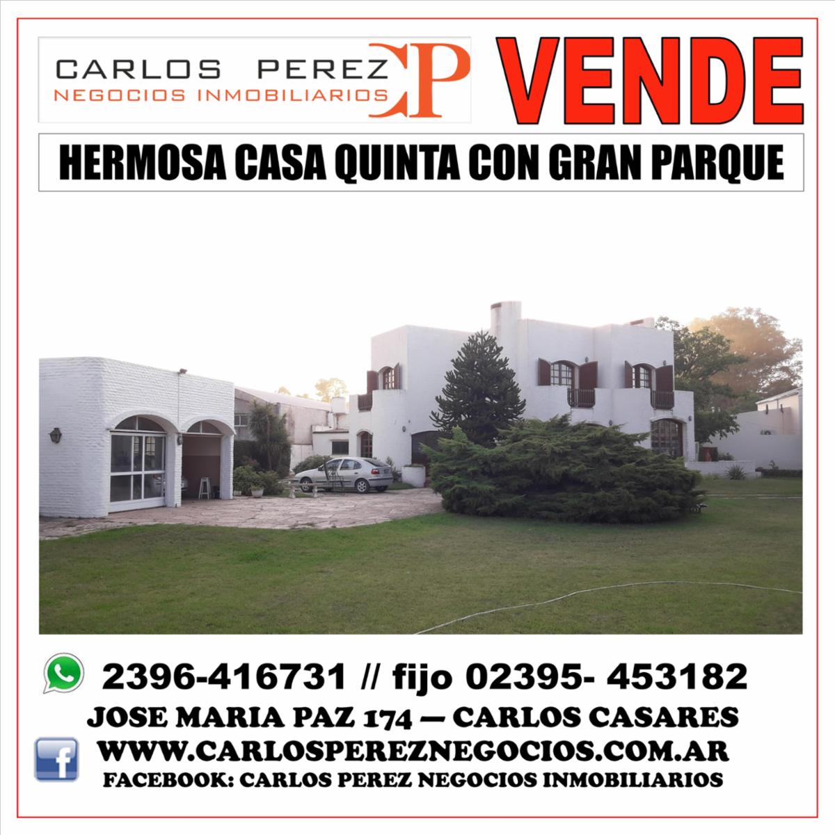 CASA QUINTA EN VENTA, GRAN PARQUE CON PILETA - 1