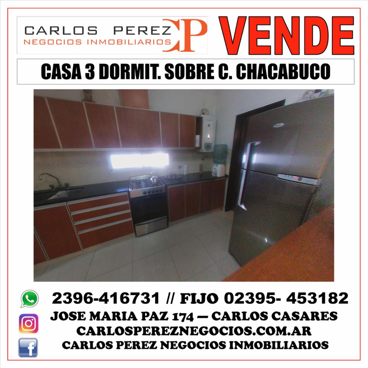 CASA CÉNTRICA EN VENTA 3 DORMITORIOS SOBRE CHACABUCO - 1