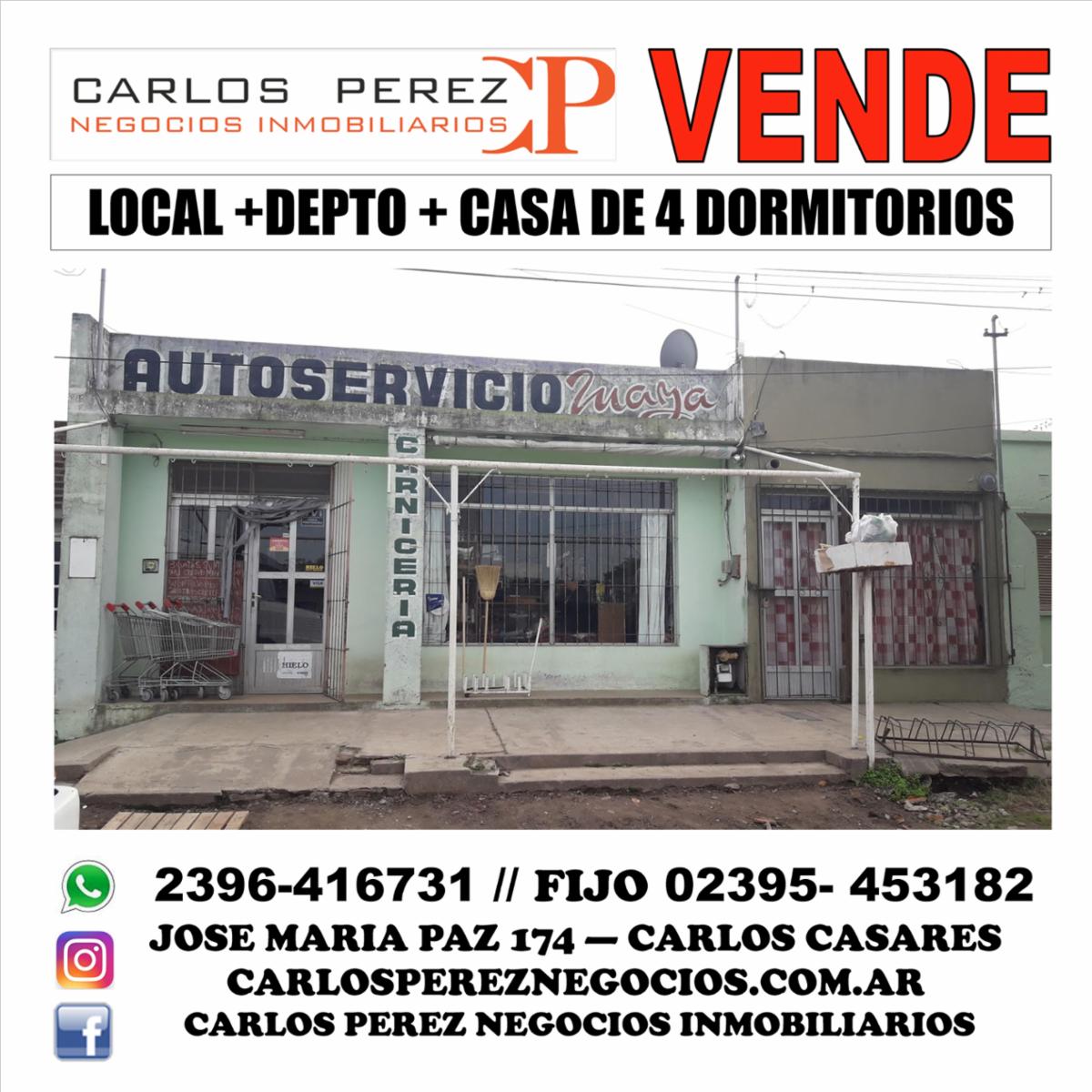 VENTA DE CASA 4 DORMITORIOS CON LOCAL A LA CALLE Y DEPARTAMENTO - 1