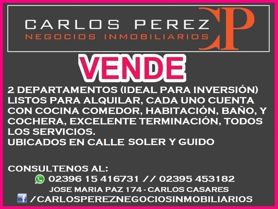 VENTA DE 2 DEPARTAMENTOS EN PLANTA BAJA, EN CARLOS CASARES — foto 9