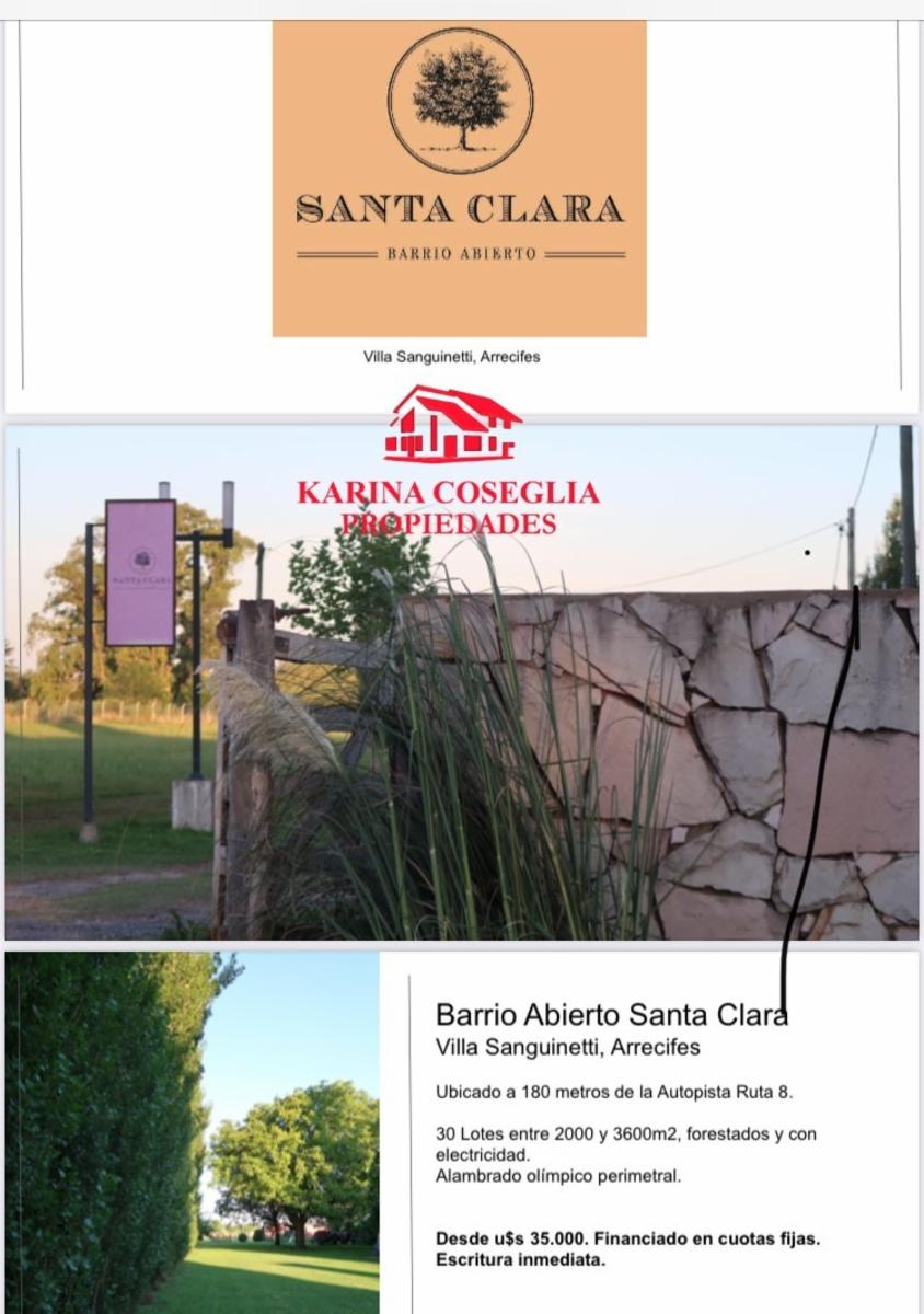 Lotes en Venta en Barrio Abierto Santa Clara - Arrecifes - 1
