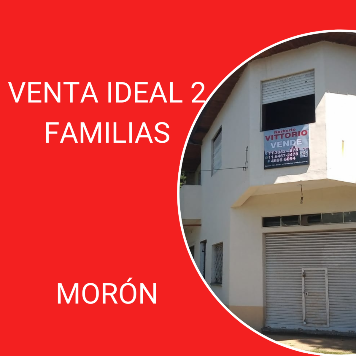 VENTA IDEAL DOS FAMILIAS MORON SUR