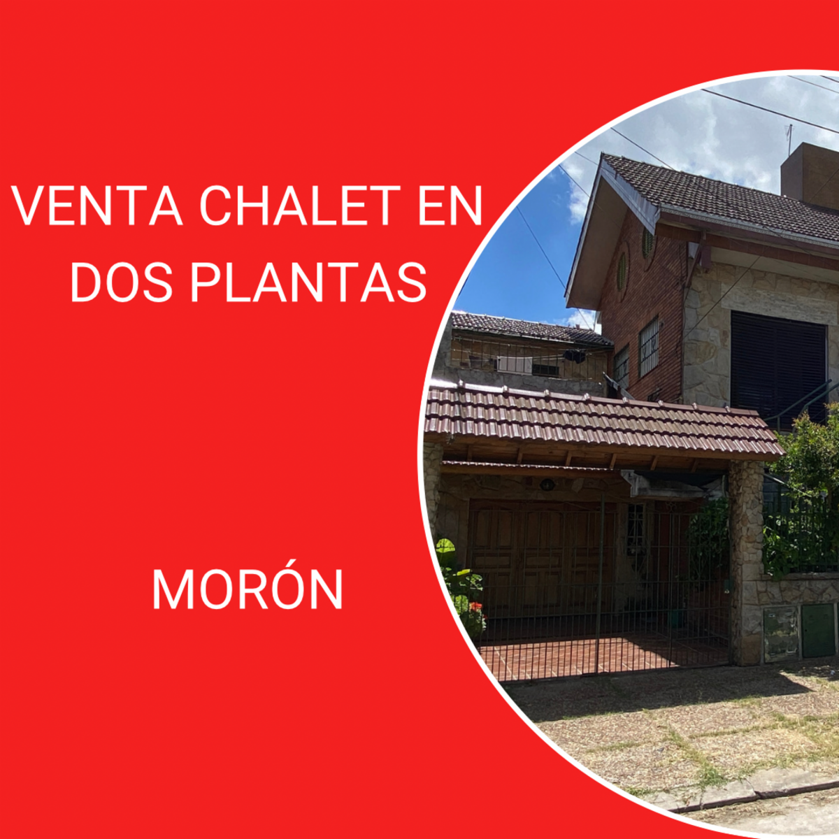 VENTA CHALET EN DOS PLANTAS EN MORÓN SUR