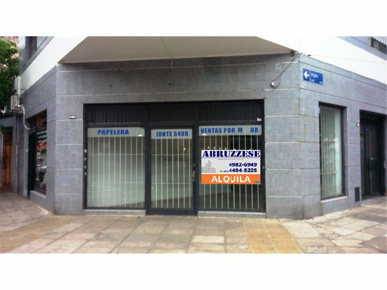 Local comercial Av. Jonte ESQUINA Virgilio 60 M2 Cuadra Comercial VIDRIERAS-REJAS