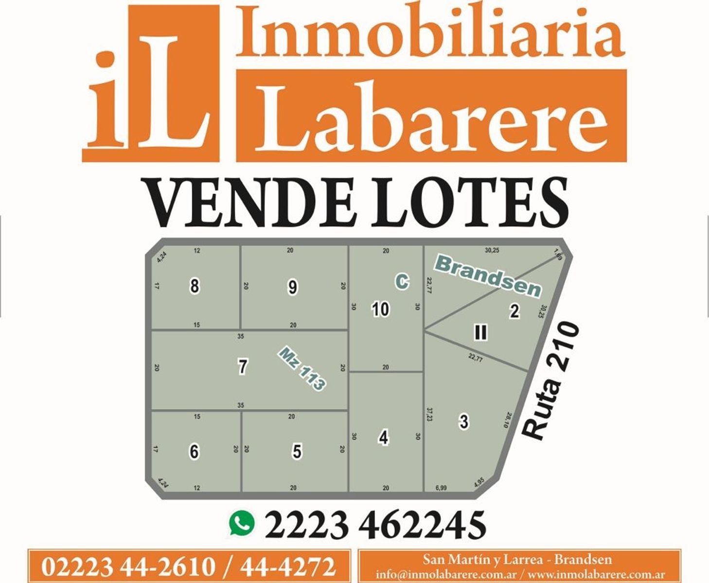 LOTES CON FINANCIACION EN Bº LAS ACACIAS - SOBRE RUTA 210 - BRANDSEN — foto 2