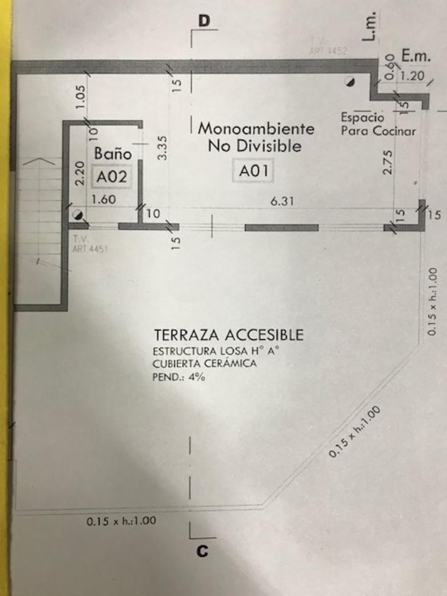 MONOAMBIENTE EN PROYECCIÓN EN PRIMER PISO O ESPACIO AEREO — foto 2