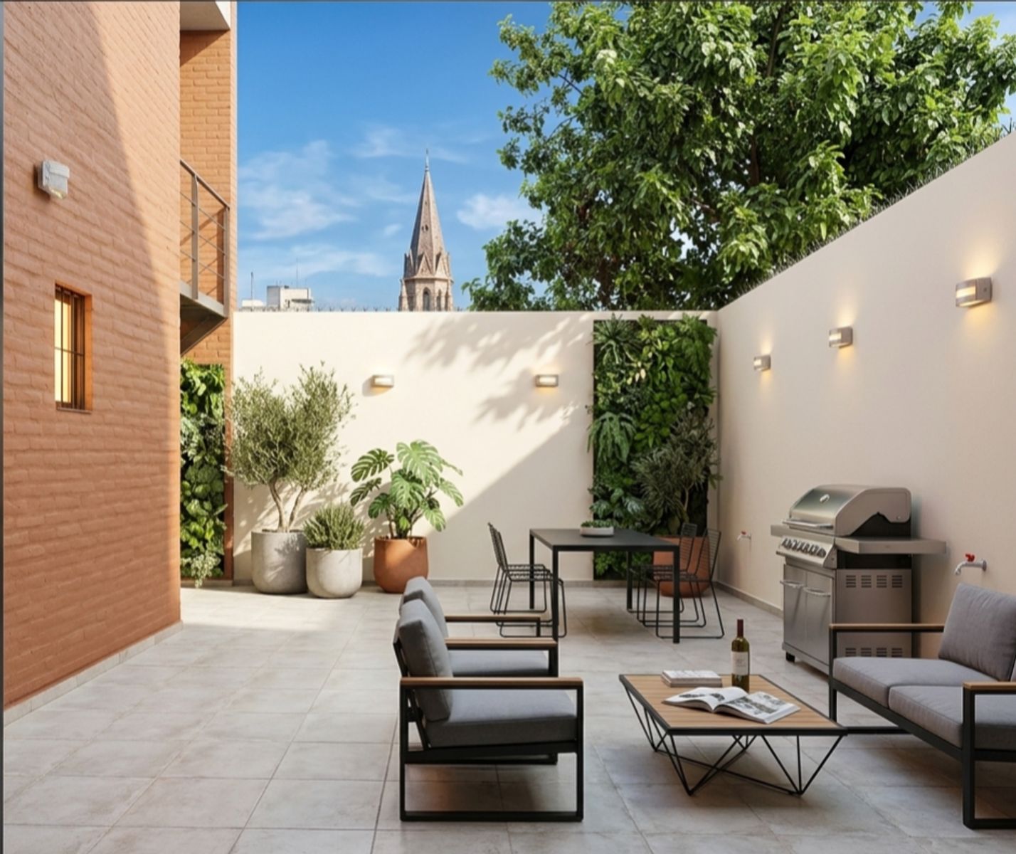 HERMOSO DEPTO MUY AMPLIO CON PATIO PROPIO DE 37 M2 ALTO ALBERDI — foto 2