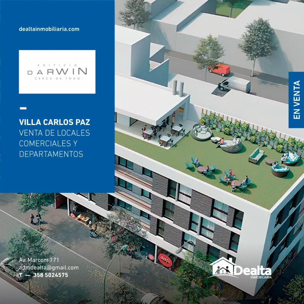 Departamentos y Locales comerciales en Villa Carlos Paz - Edificio Darwin