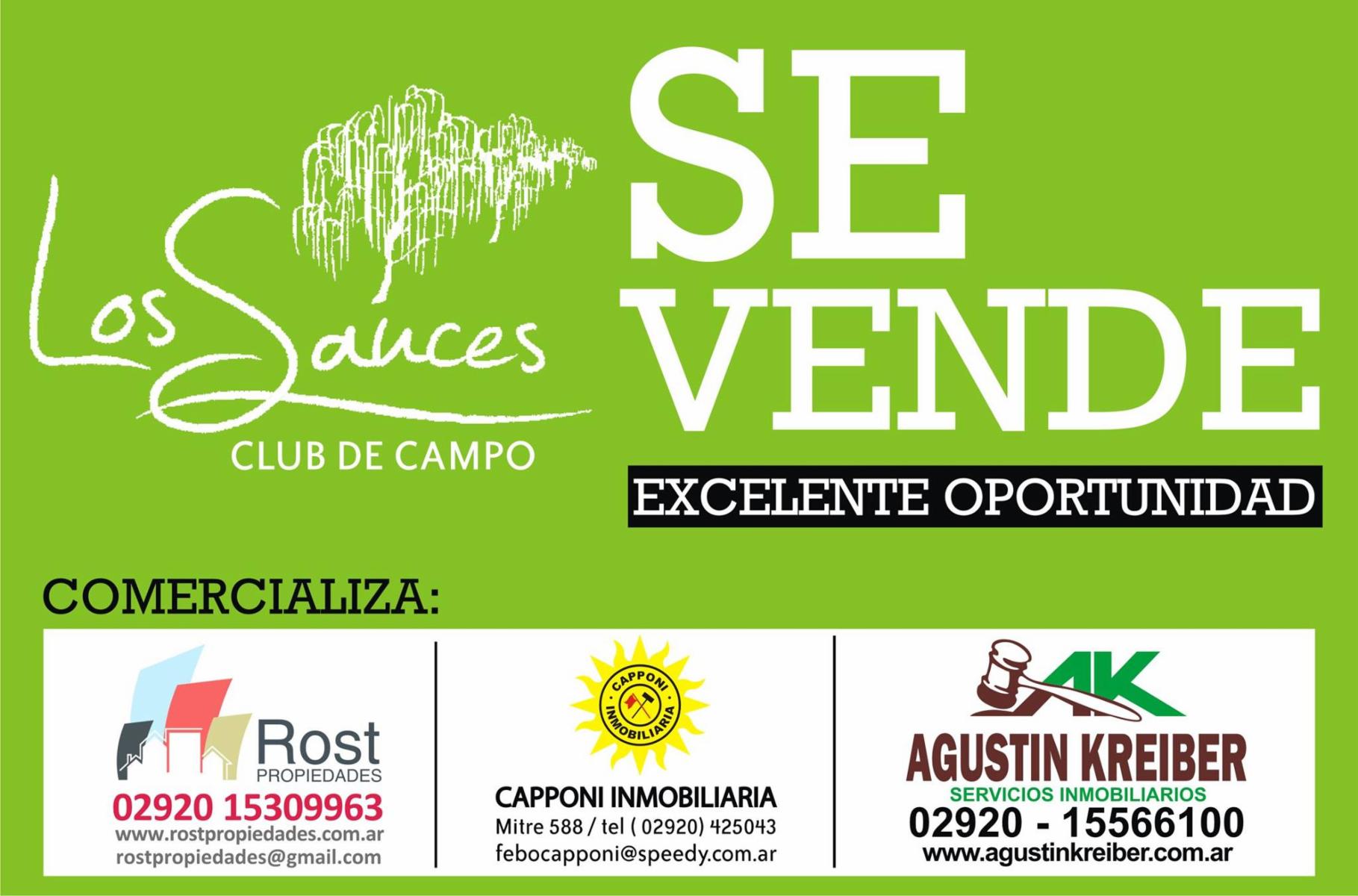 SE VENDEN LOTES DE 1.800M2 CON ESCRITURA “LOTEO LOS SAUCES” - 1