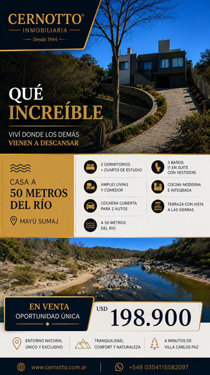 MUY LINDA CASA EN VENTA EN MAYU SUMAJ, DE EXCELENTE CALIDAD & DISEÑO, DISTANTE 50 Mts del RÍO BALNEARIO. - 4