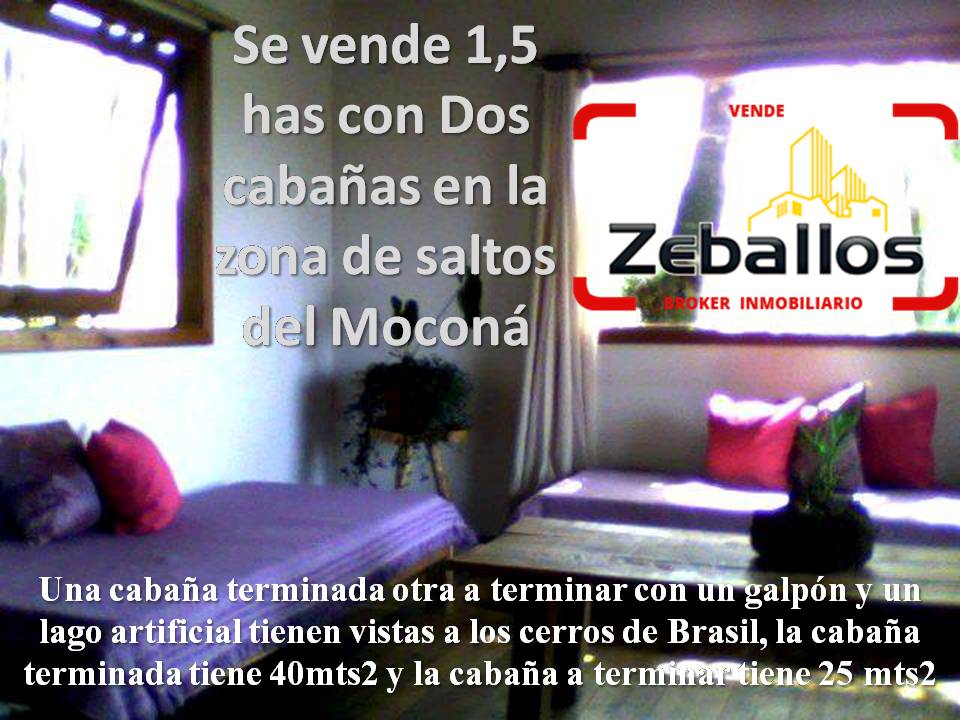 Se vende 2 cabañas en zona de saltos del mocona - 1