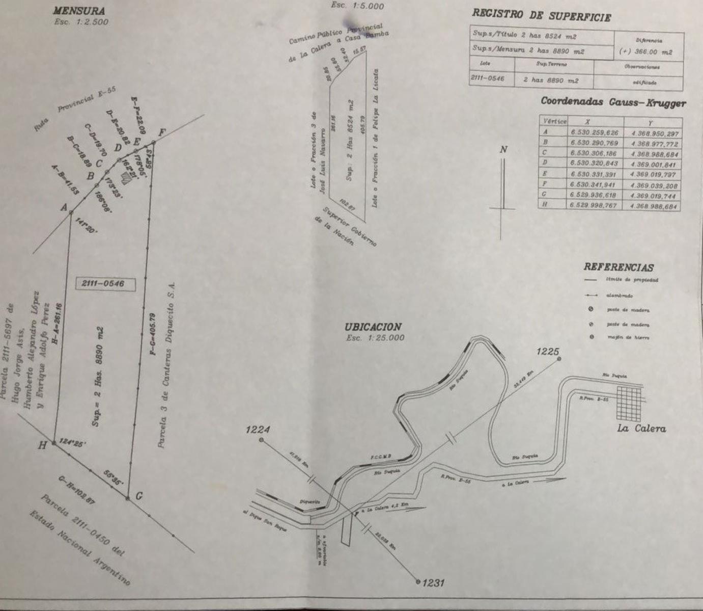 Campo de 2 hectareas con 8524 m2, sobre la ruta frente al balneario El Diquecito.... CON TODOS LOS SERVICIOS, PLANO DE MENSURA Y ESCRITURA. - 2