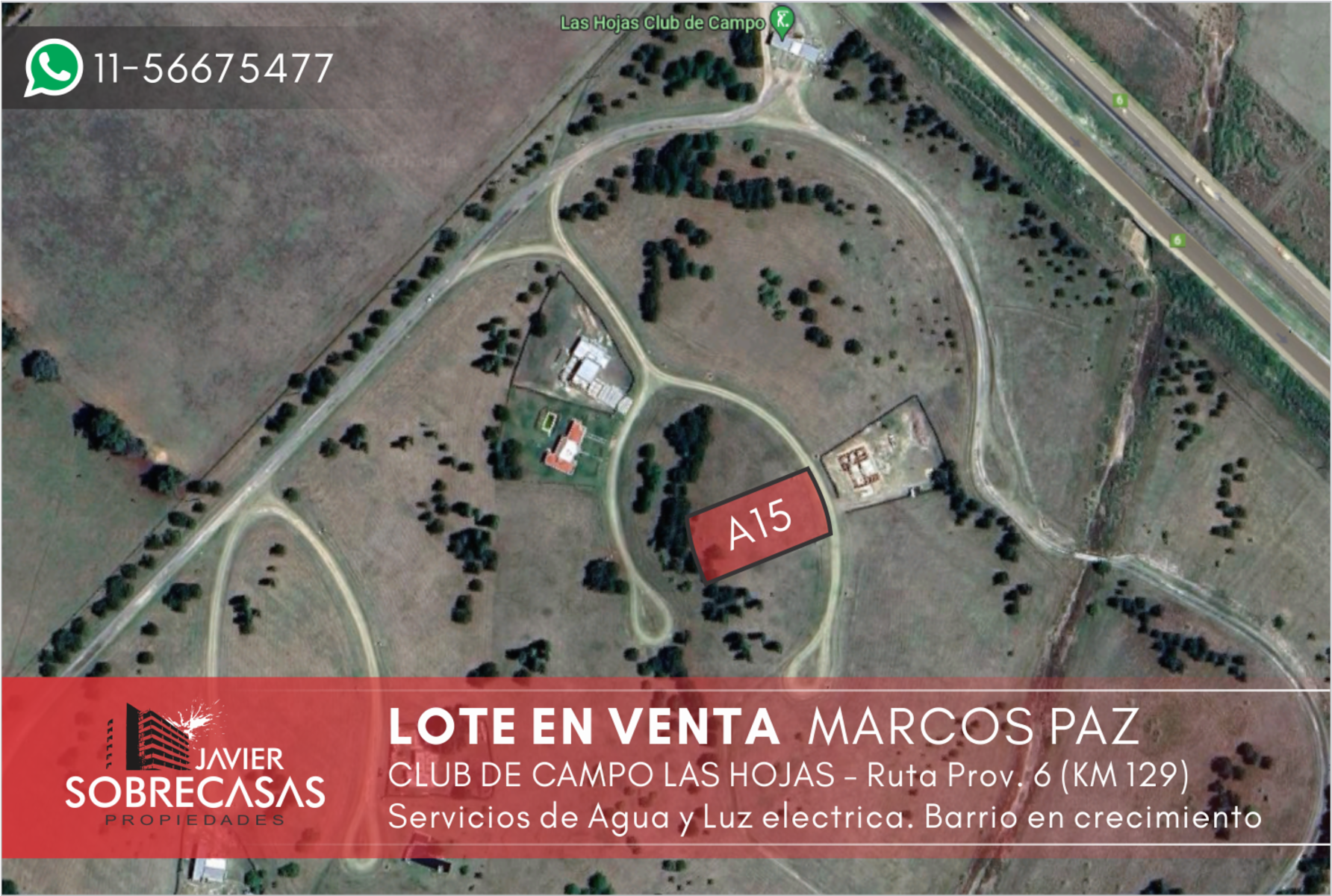 Lote en venta (club de campo Las Hojas) - Marcos paz - RP6 Km 129 - Pcia.Bs.As — foto 10